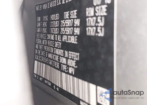 2016 Honda Hr-V Ex z USA, uszkodzony, nr VIN 3CZRU5H51GM727836